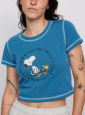 Samii Ryan Snoopy and Woodstock Good Things Women's Cropped T-Shirt