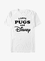 Disney I Love Pugs and T-Shirt