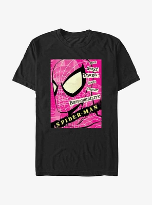 Marvel Spider-Man Power And Responsibility Quote T-Shirt