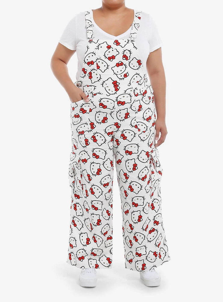 Hello Kitty Allover Print Overalls Plus