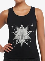 Social Collision Wavy Star Rhinestone Girls Tank Top