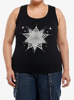 Social Collision Wavy Star Rhinestone Girls Tank Top Plus