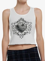 Social Collision Sacred Heart Lace-Up Back Girls Tank Top