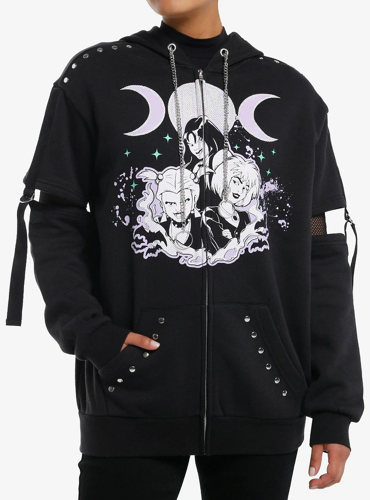 Scooby-Doo! The Hex Girls Stud Chain Oversized Hoodie