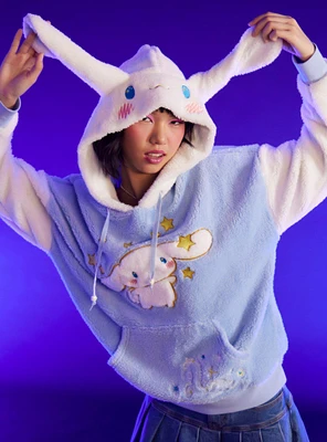 Cinnamoroll Starry Cloud Girls Oversized Fuzzy Hoodie