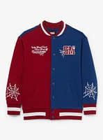 Marvel Spider-Man Web Icons Youth Varsity Jacket