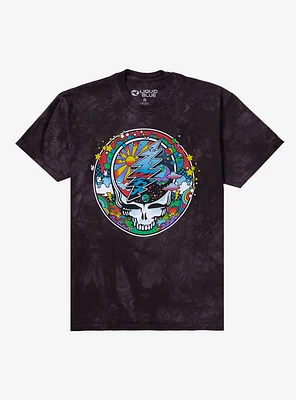 Grateful Dead Steal Your Face Skull Mineral Wash T-Shirt