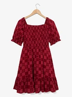 Marvel Avengers Icons Checkered Smock Dress - BoxLunch Exclusive