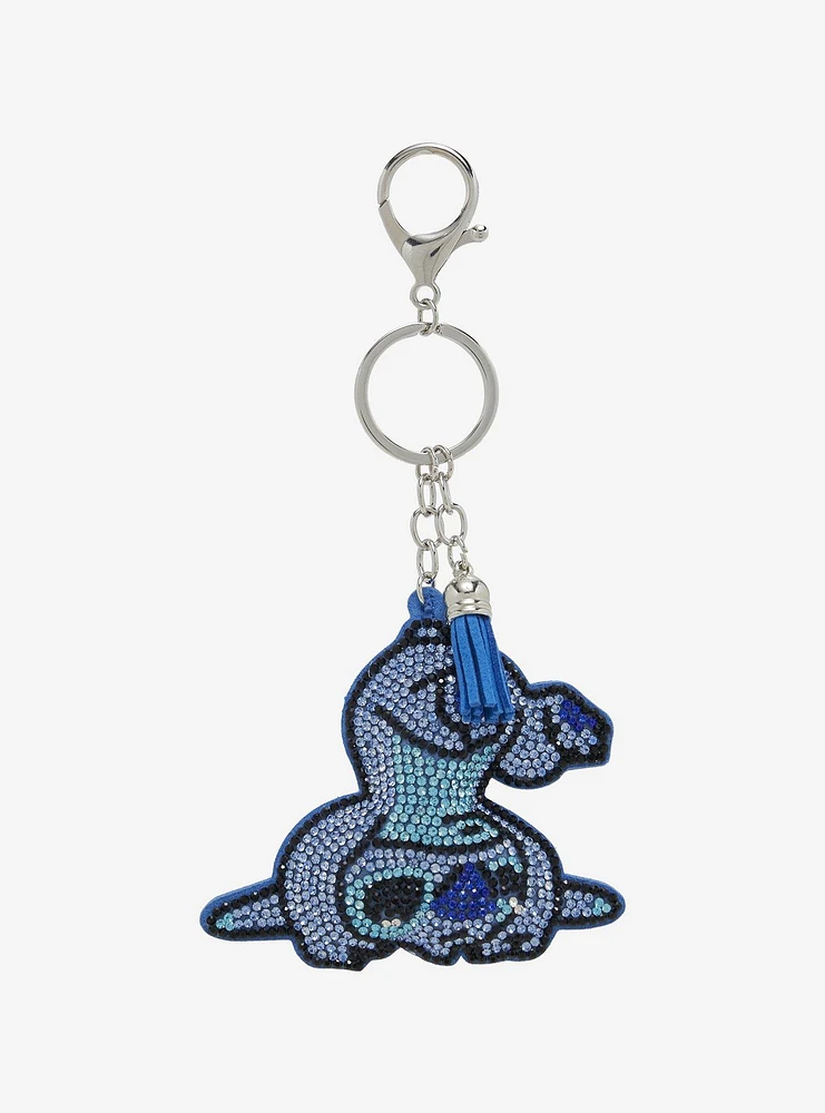 Disney Lilo & Stitch Rhinestone Stitch Puffed Tassel Keychain