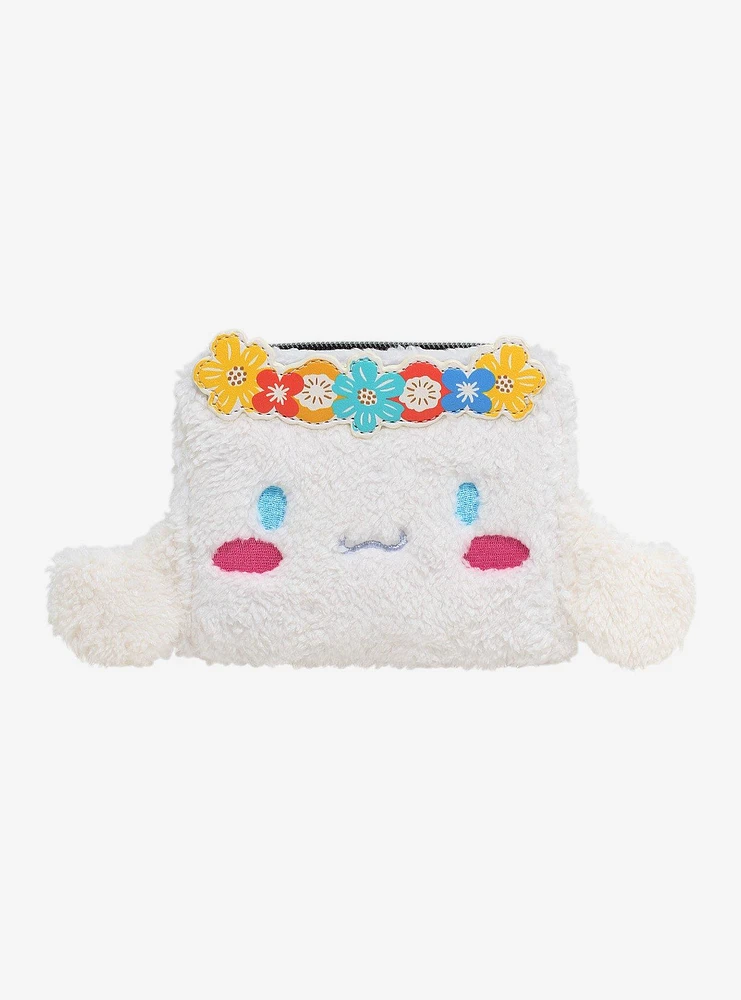 Loungefly Cinnamoroll Flower Crown Fuzzy Mini Wallet