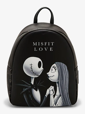 Loungefly The Nightmare Before Christmas Jack & Sally Misfit Love Mini Backpack