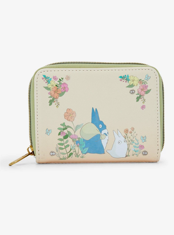 Loungefly Studio Ghibli® My Neighbor Totoro Flowers Totoros Mini Zipper Wallet