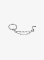 Steel Silver Nose Stud & Clicker Chain Set