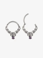 16G Steel Amethyst Vine Hinged Clicker 2 Pack