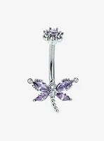 14G Steel Dragonfly Navel Barbell