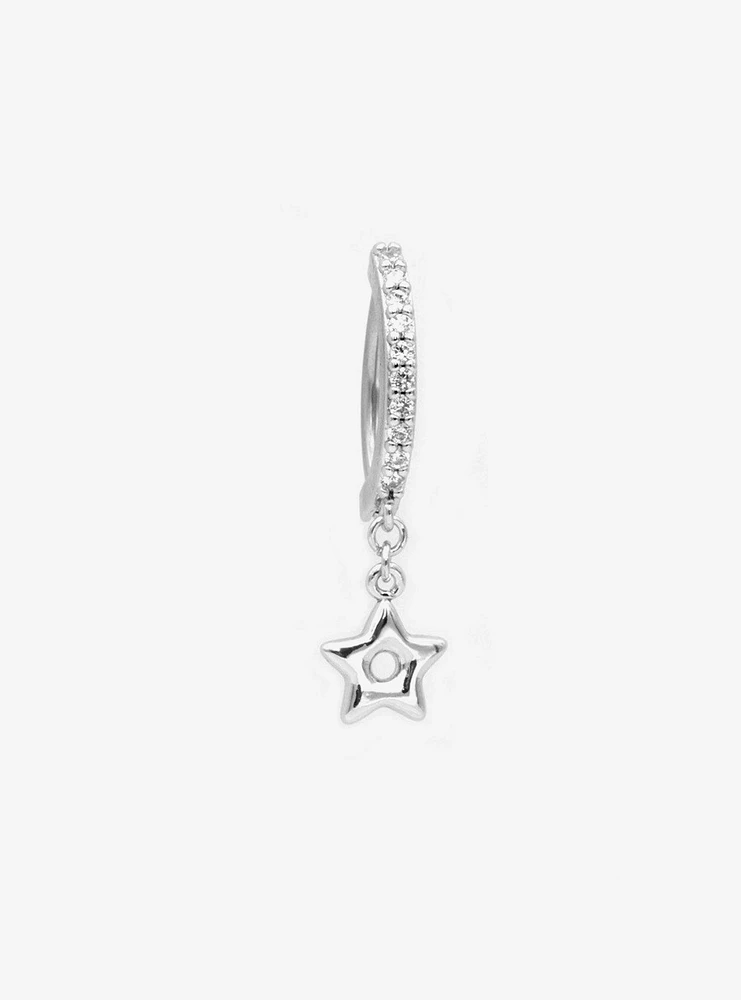 14G Steel Silver Bling Star Navel Clicker