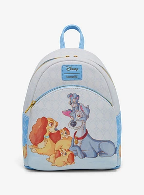 Loungefly Disney Lady And The Tramp Puppies Mini Backpack