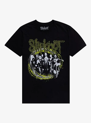 Slipknot Yellow Barb Wire Group Photo T-Shirt