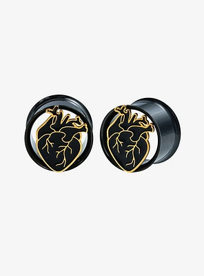 Steel Anatomical Heart Plug 2 Pack