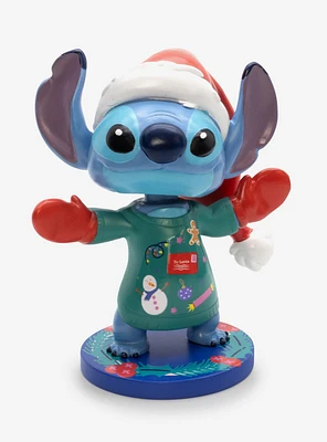 Disney Stitch Holiday Sweater Bobble-Head Figure