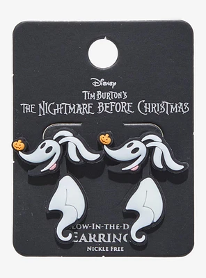 The Nightmare Before Christmas Zero Glow-In-The-Dark Front/Back Earrings