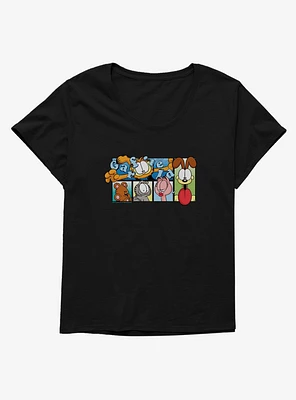 Garfield Characters Boxes  Girls T-Shirt Plus