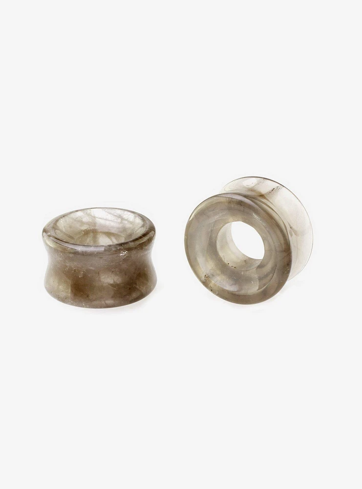 Stone Grey Quartz Eyelet Plug 2 Pack