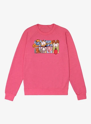 Garfield Characters Boxes  French Terry Sweatshirt