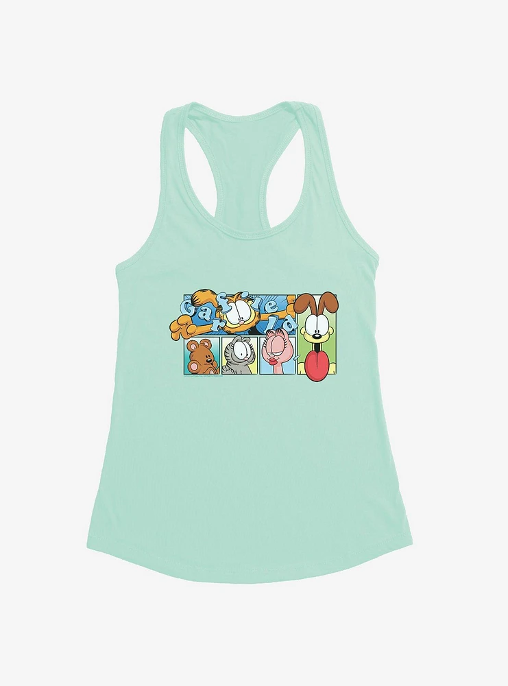 Garfield Characters Boxes  Girls Tank
