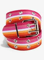 Lesbian Pride Grommet Belt