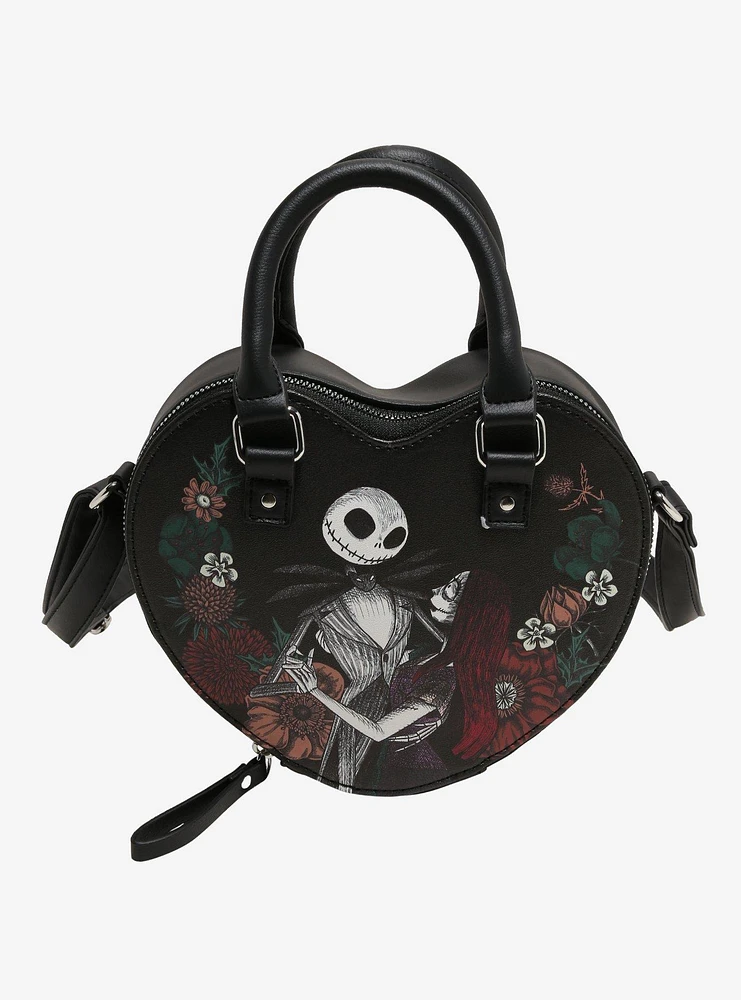 The Nightmare Before Christmas Jack & Sally Hear Figural Crossbody Bag