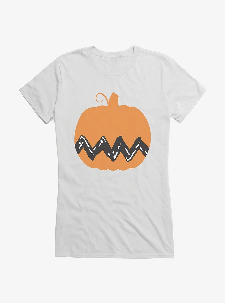 Peanuts Charlie Brown Pumpkin Girls T-Shirt