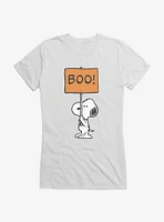 Peanuts Snoopy Boo Sign Girls T-Shirt