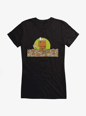 Peanuts Pumpkin Patch Snoopy House Girls T-Shirt