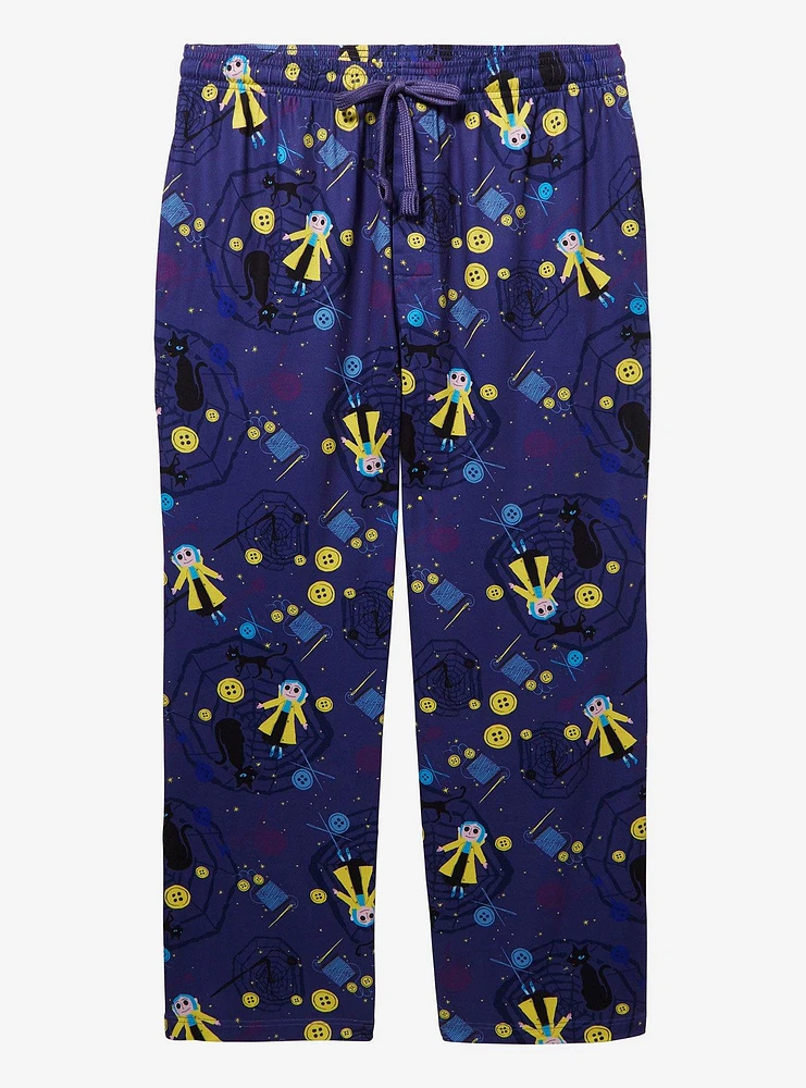 Coraline Buttons & Doll Allover Print Women's Plus Sleep Pants - BoxLunch Exclusive