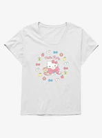 Hello Kitty Lovely Ribbon Bow Girls T-Shirt Plus