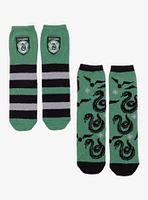 Harry Potter Slytherin Icon Stripe Cozy Socks 2 Pair