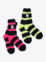 Invader Zim GIR Stripe Fuzzy Crew Socks 2 Pair