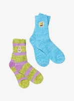 SpongeBob SquarePants Patrick Faces Fuzzy Crew Socks 2 Pair