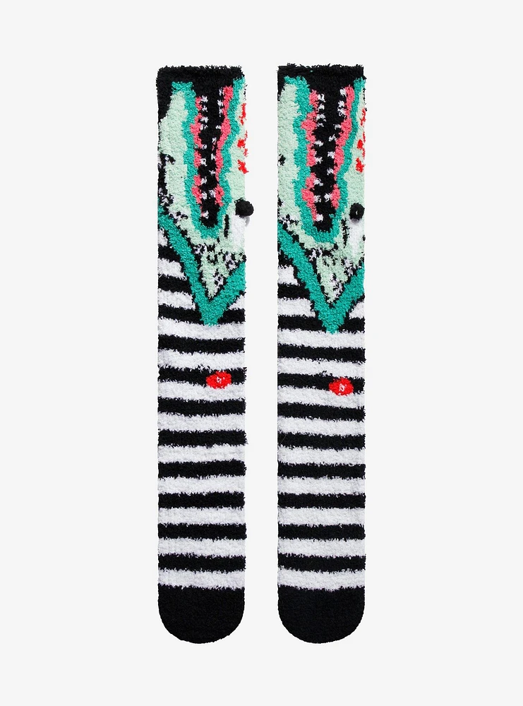 Beetlejuice Sandworm Fuzzy Knee-High Socks