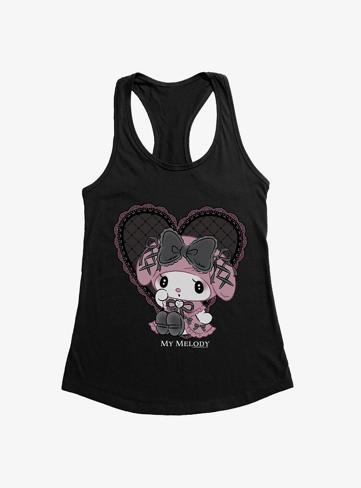 My Melody Pink Lacey Heart Girls Tank