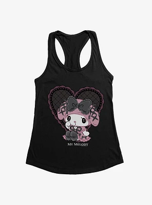 My Melody Pink Lacey Heart Girls Tank