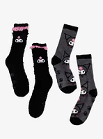 Kuromi Plush Ruffle Cozy Crew Socks Gift Set