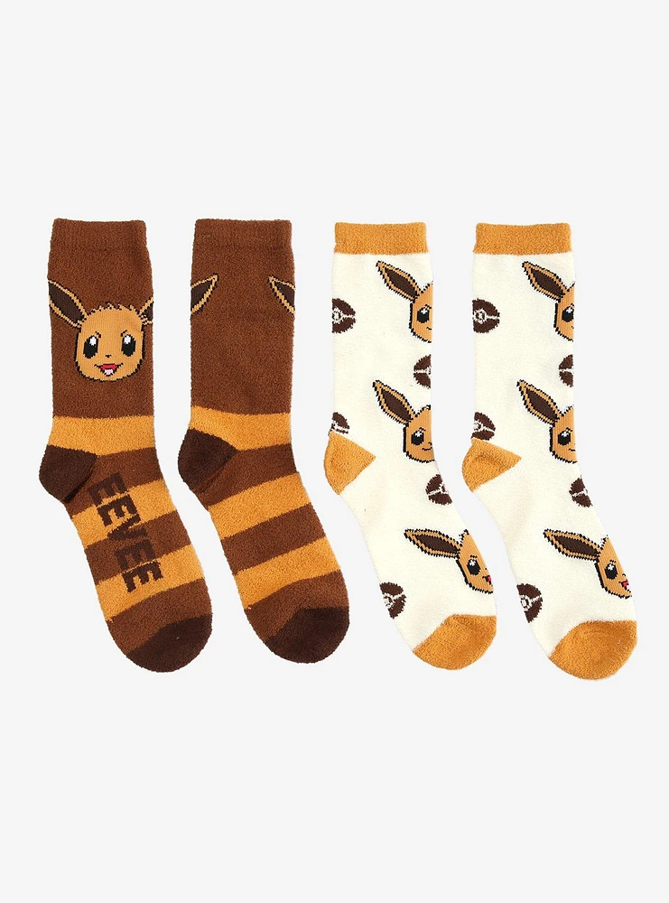 Pokemon Eevee Cozy Crew Socks 2 Pair