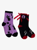 Studio Ghibli® Kiki's Delivery Service Jiji Ribbon Cozy Slipper Socks 2 Pair