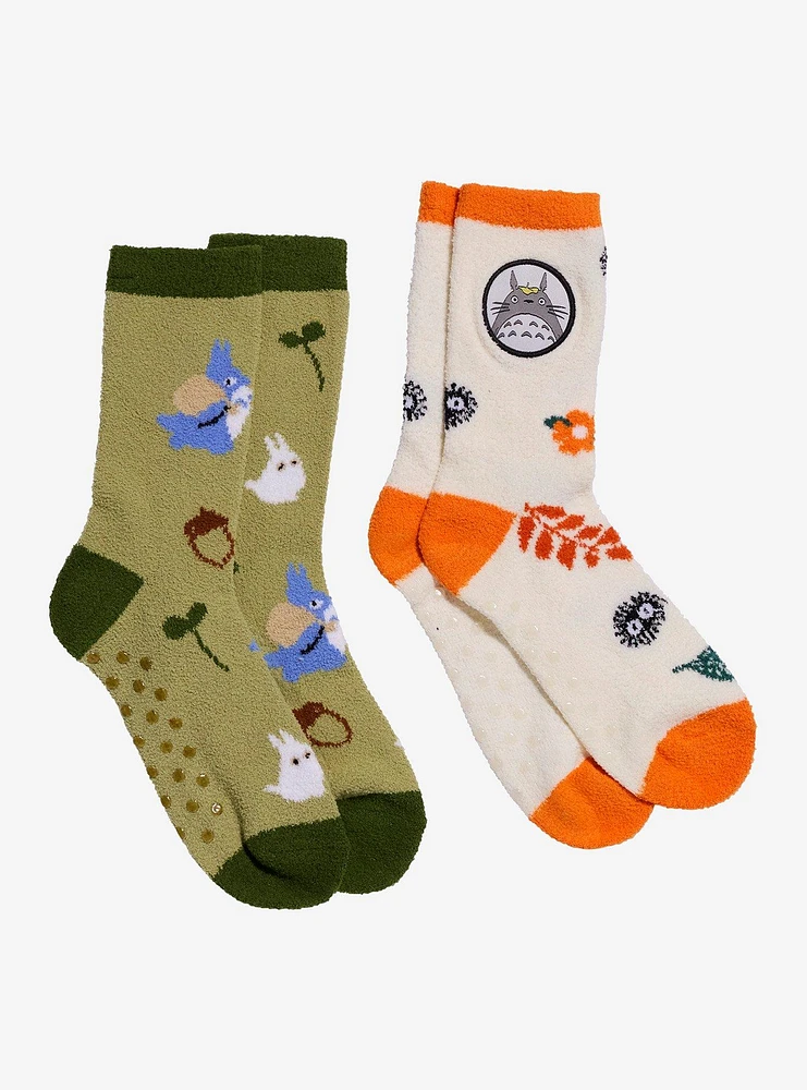 Studio Ghibli® My Neighbor Totoro Leaves Cozy Slipper Socks 2 Pair