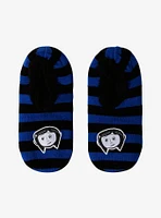 Coraline Black & Blue Stripe Cozy Slipper Socks