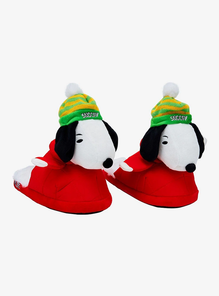 Peanuts Snoopy Puffer Jacket Plush Slippers