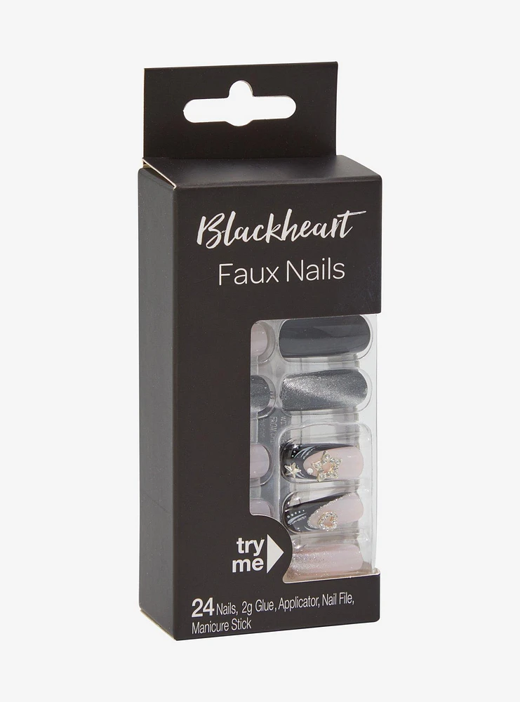 Blackheart Celestial Cat Eye Faux Nail Set