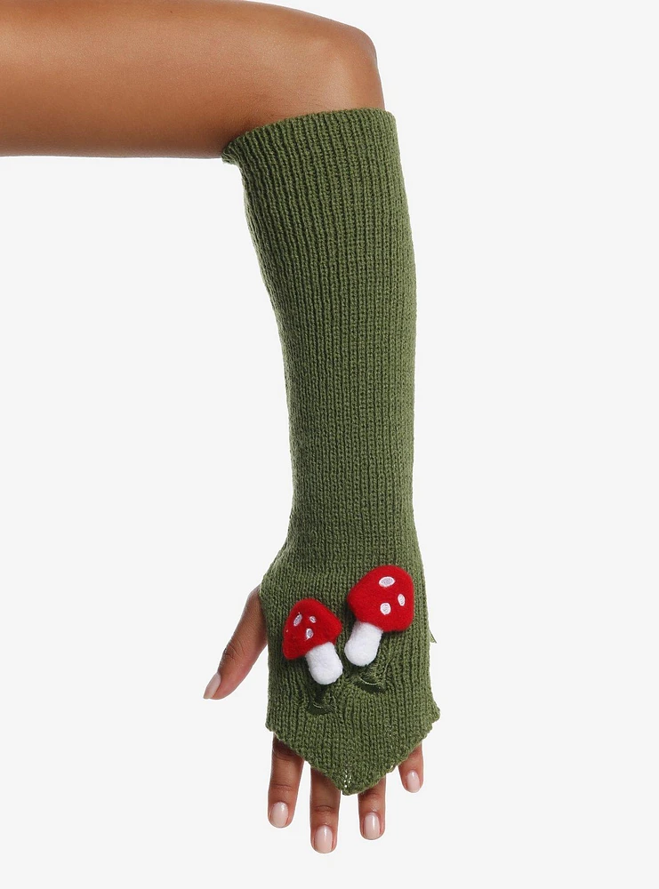 Mushroom Plush Arm Warmers